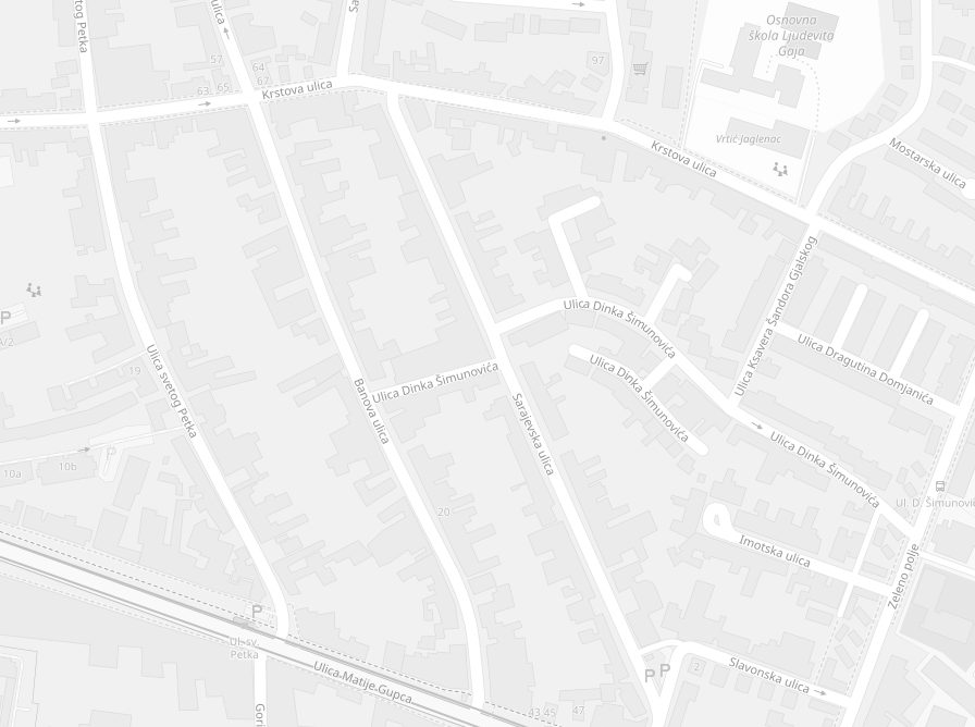Karta – Sarajevska ul. 41, Osijek
