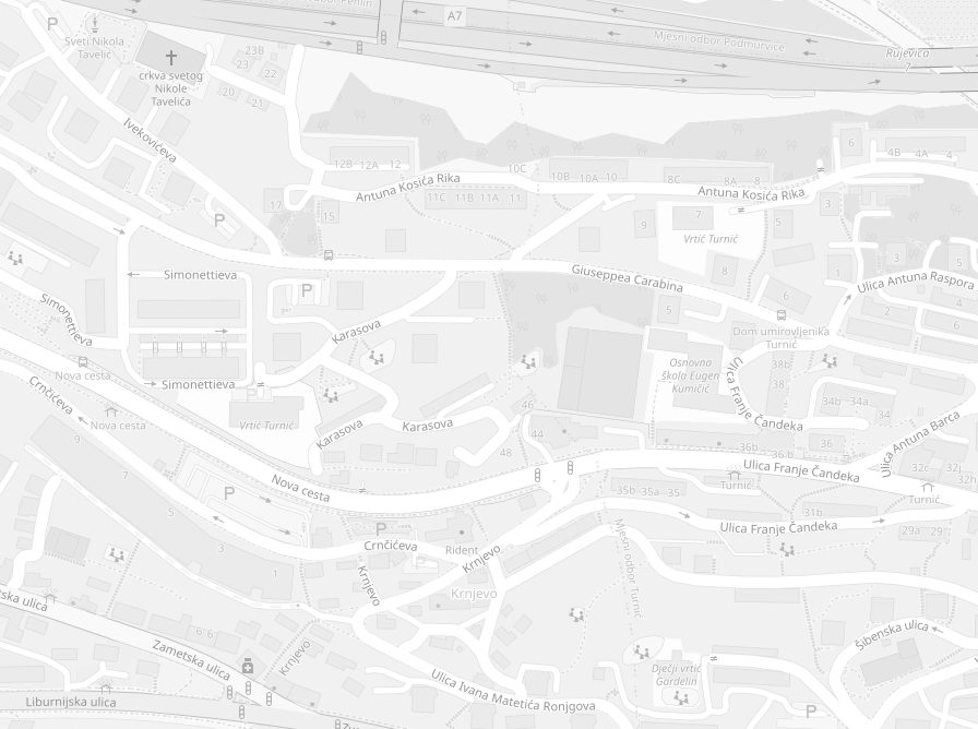 Karta – Ul. Franje Čandeka 44, Rijeka